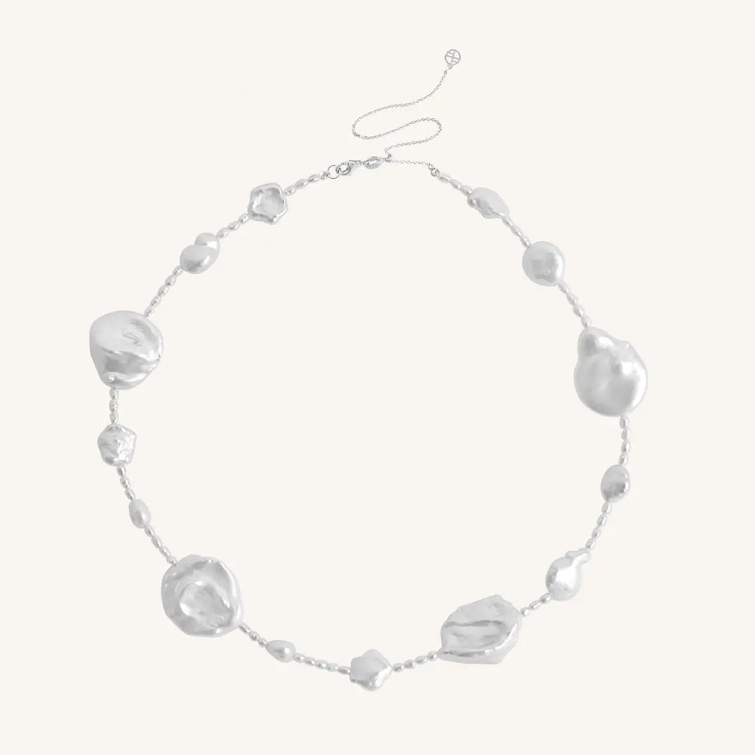 The SILVER Etta Pearl Necklace by Francesca Jewellery from the Necklaces Collection.