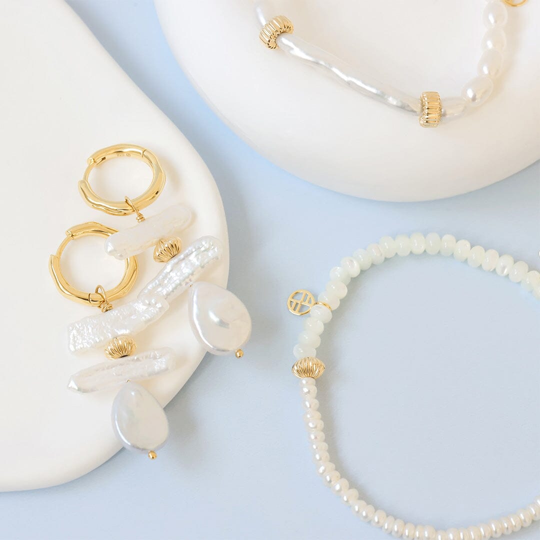 First Light Charm Hoops