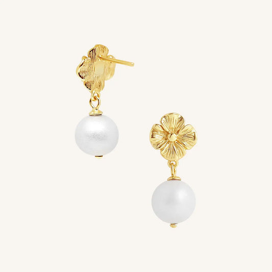 The  GOLD  Harriet Drops by  Francesca Jewellery from the Earrings Collection.