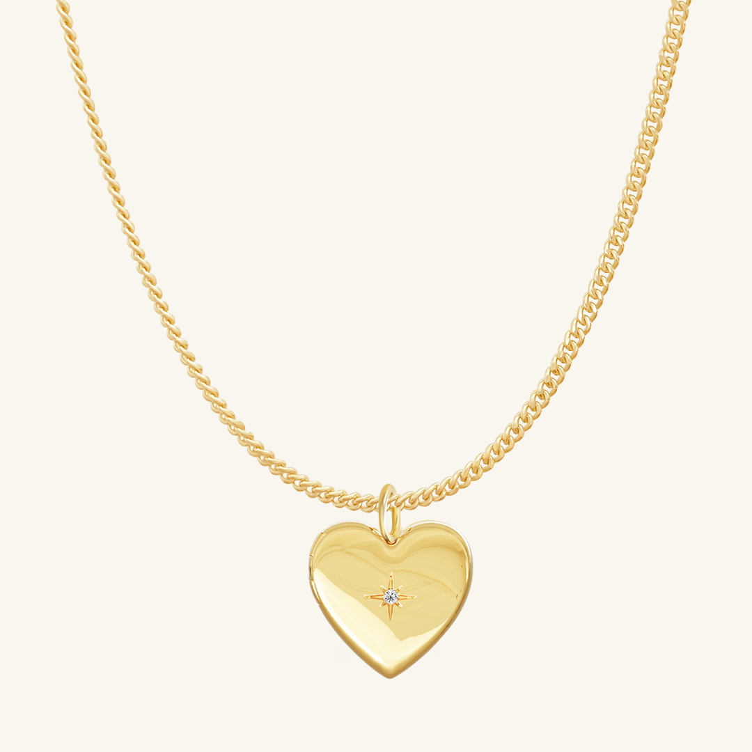 Behold Heart Photo Locket Necklace