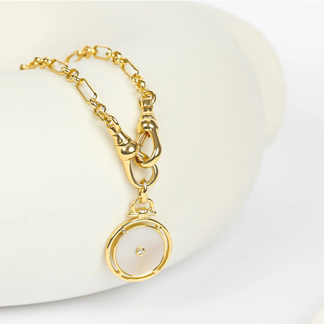 Golden Hour Pendant Fob Necklace