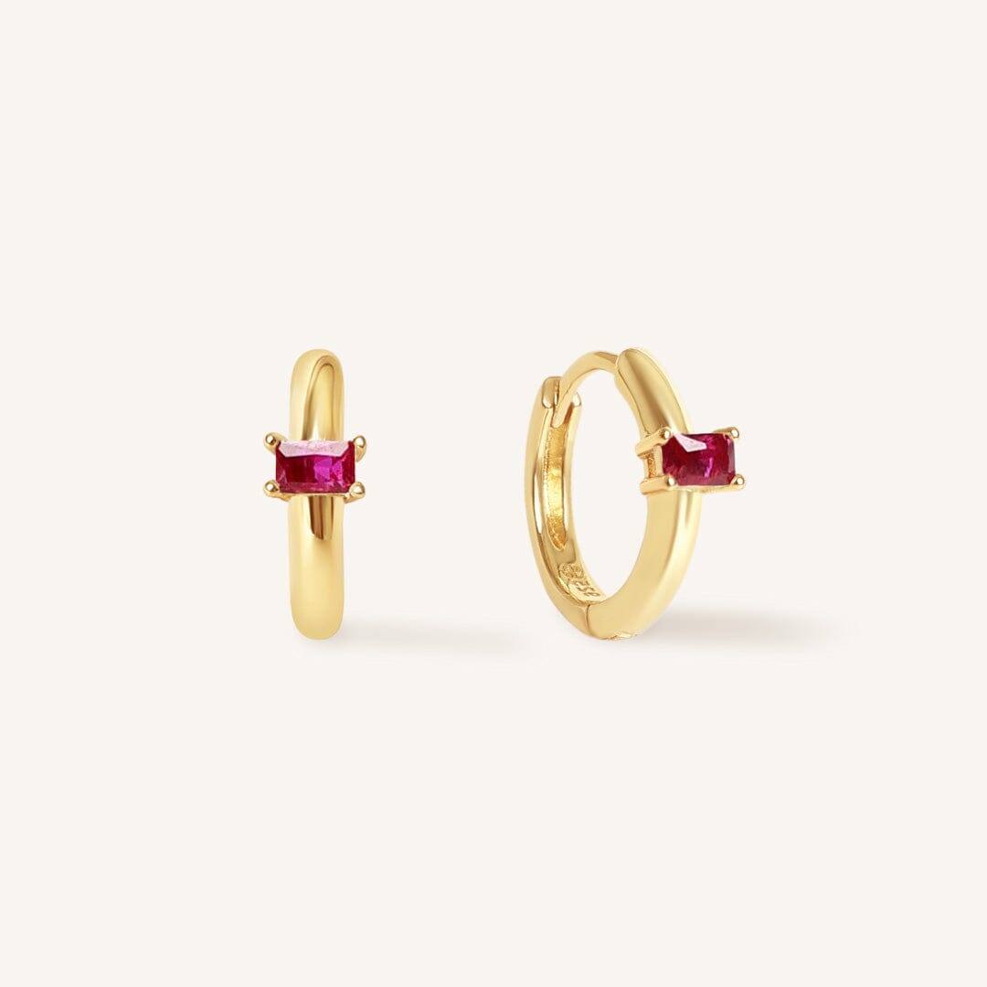 Birthstone Huggies