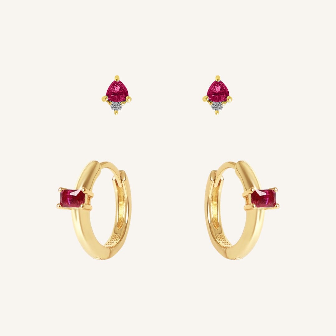 July Birthstone Earring Set
