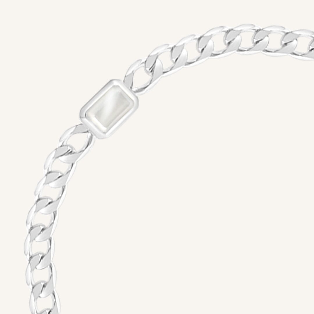 June Birthstone Chain Bracelet