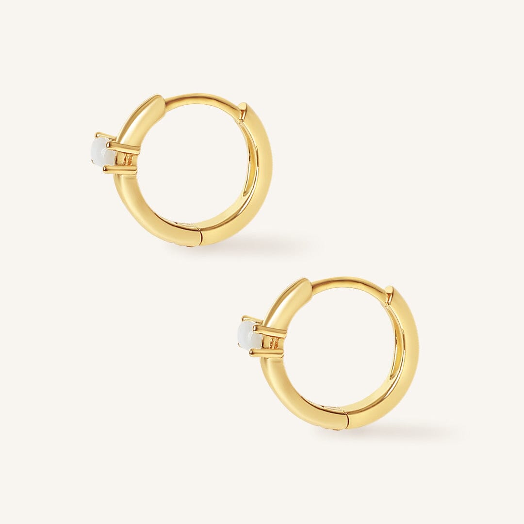June Birthstone Huggies