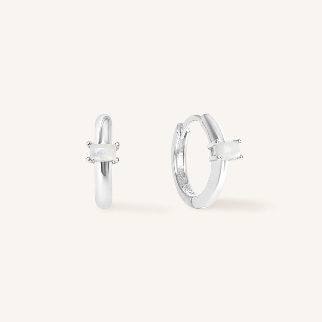 June Birthstone Huggies