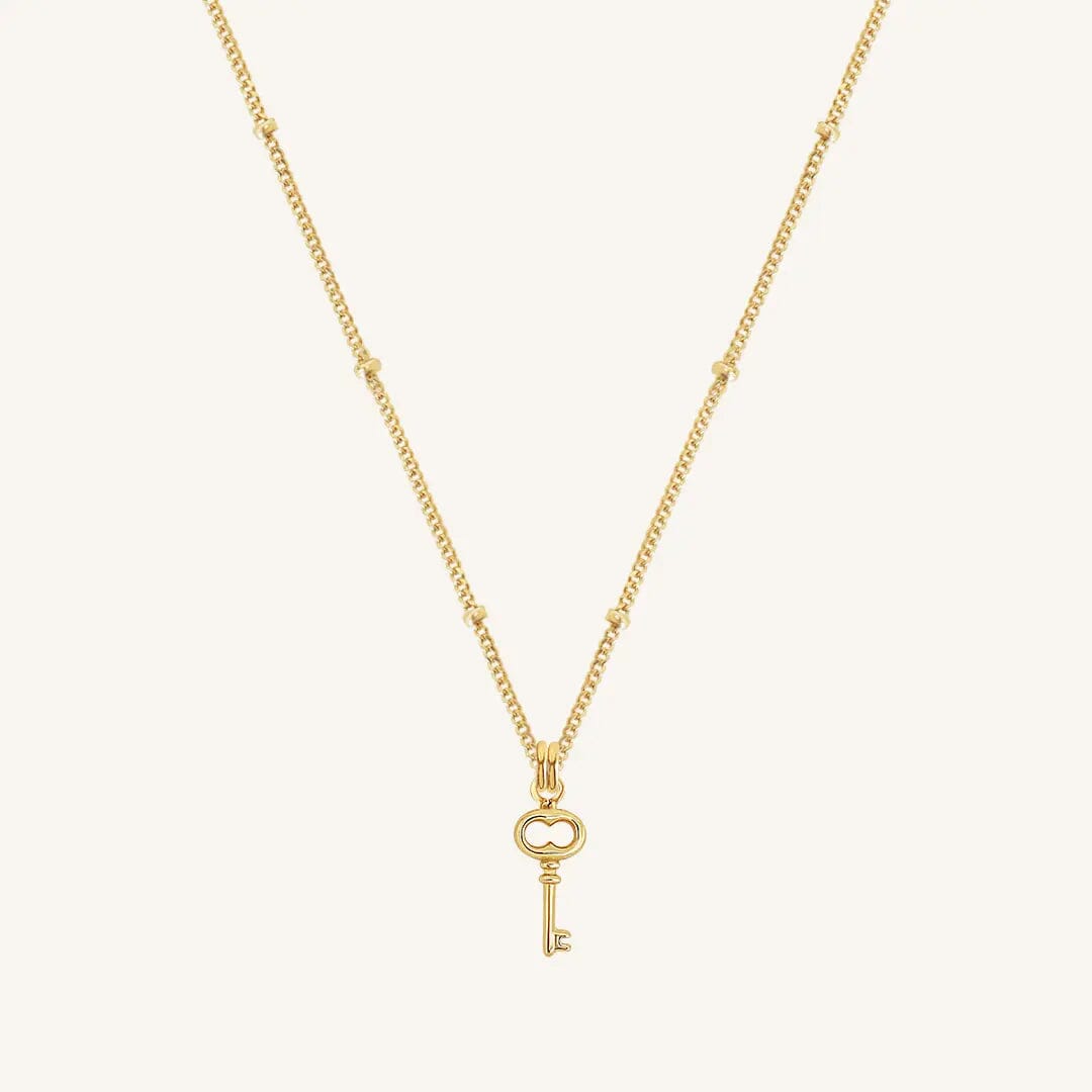 The GOLD-BOBBLE Key Necklace by Francesca Jewellery from the Necklaces Collection.