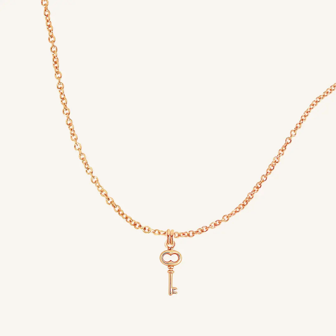 The ROSE-PLAIN Key Necklace by Francesca Jewellery from the Necklaces Collection.