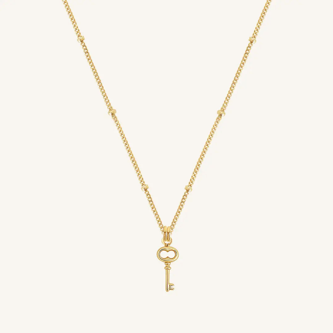 Gold Key Necklace Small Key Necklace Cute Necklaces Pretty -  Sweden