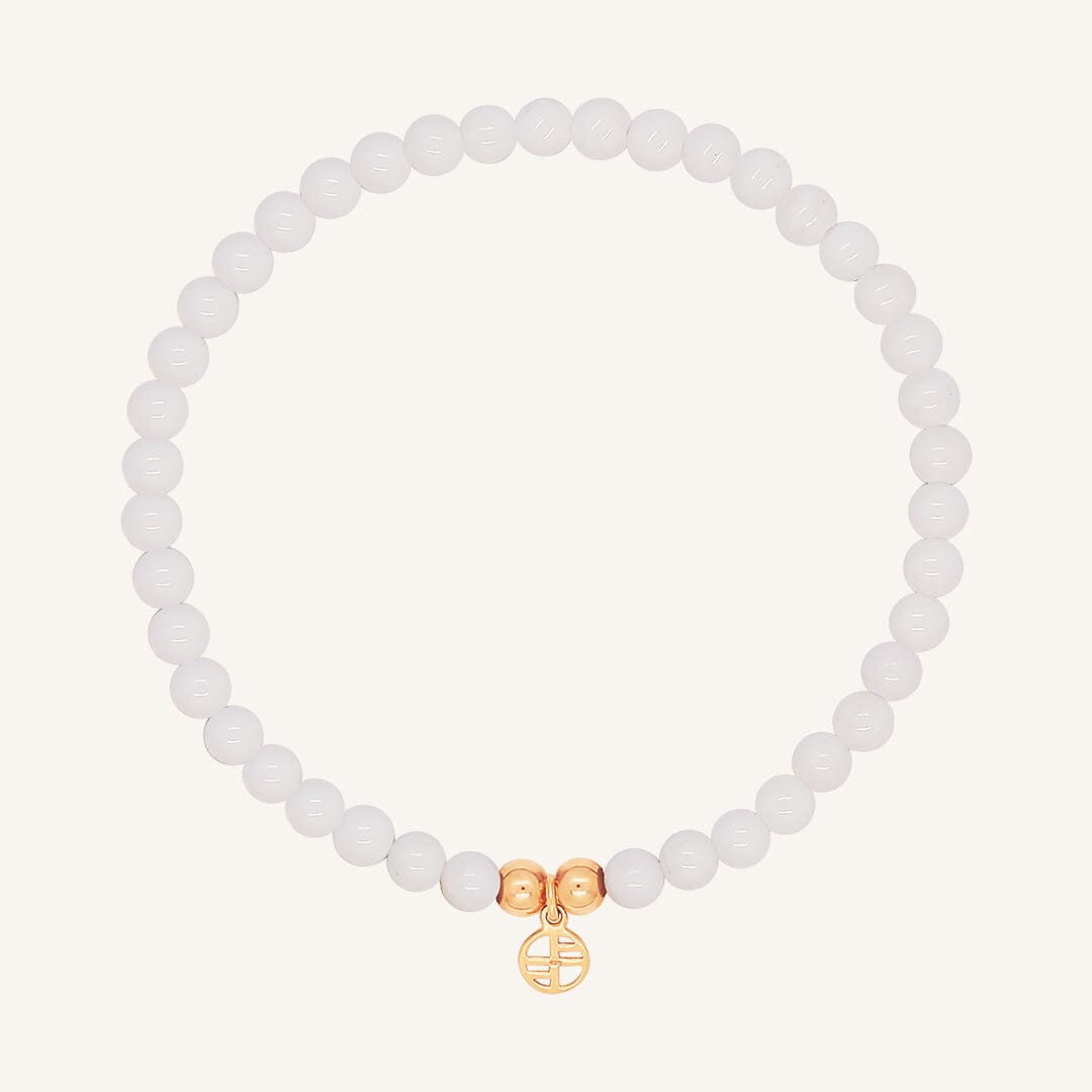 White Agate Lumier Bracelet - Stone of Resilience