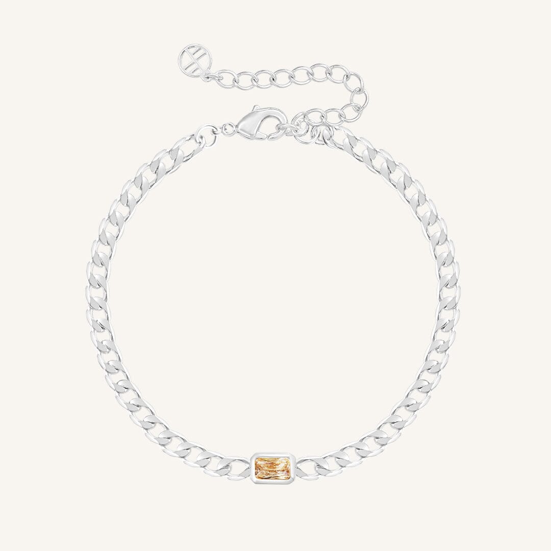November Birthstone Chain Bracelet