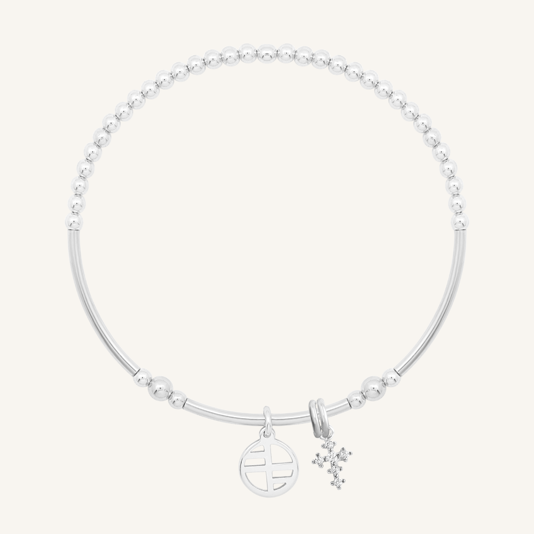 Nurture Cross Charm Bracelet