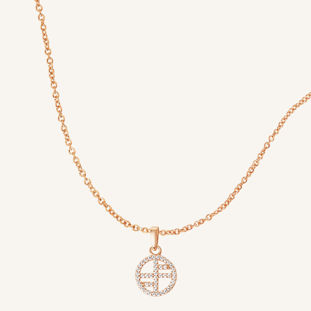 Pavé Logo Charm Necklace