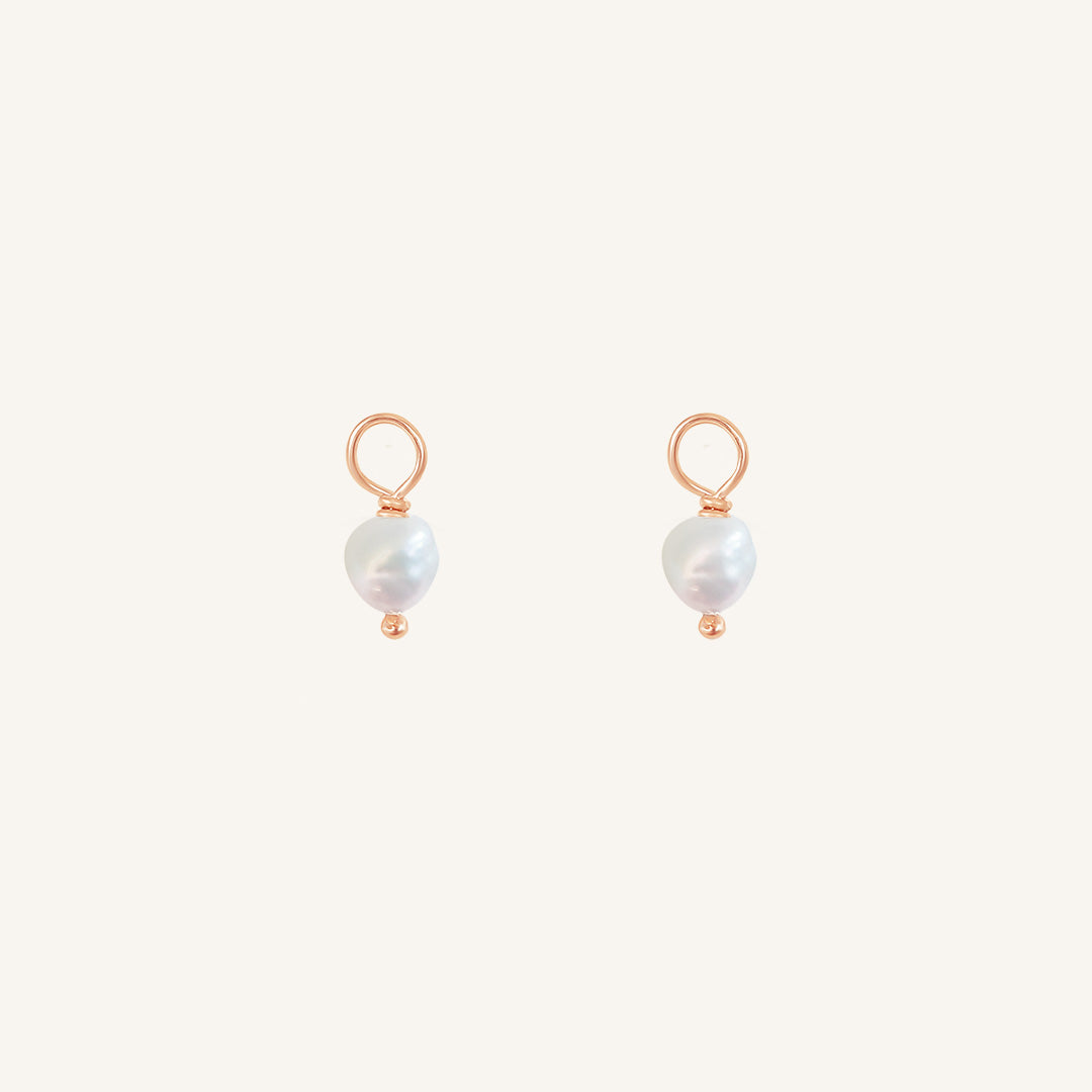 Pearl Hoop Charm - Stone of Potential (Set of 2)