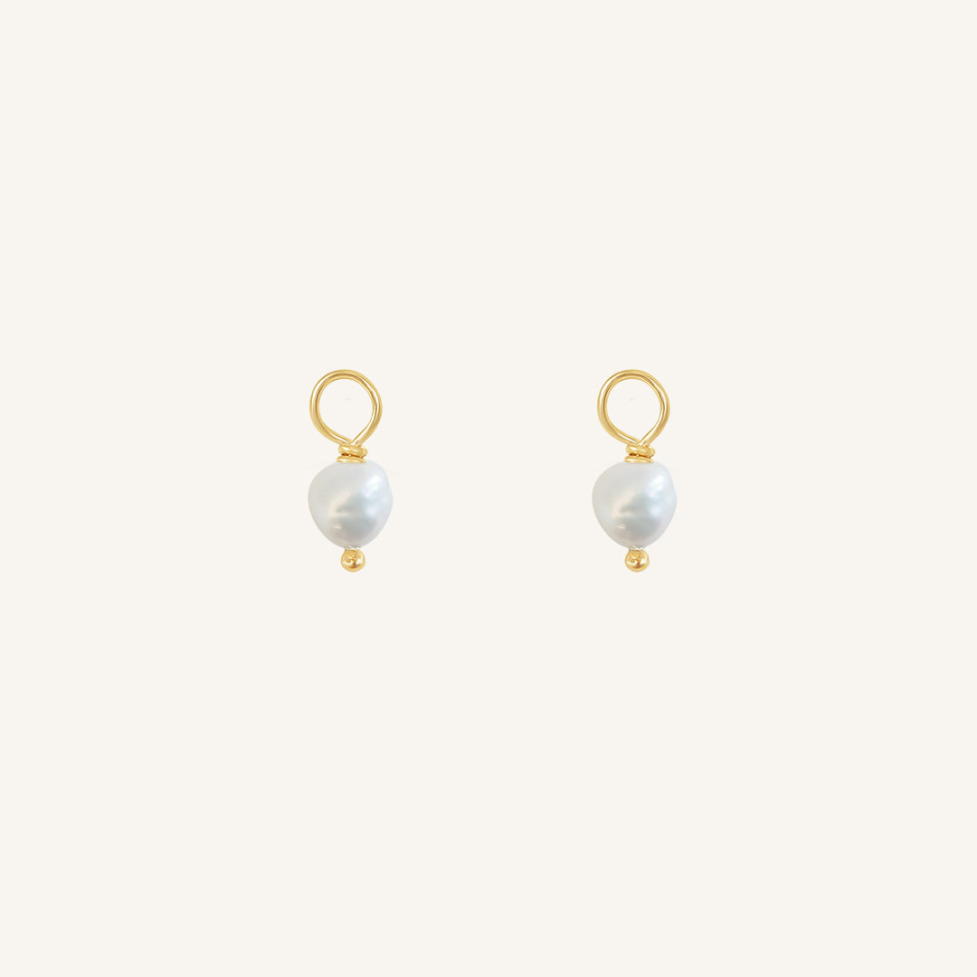Pearl Hoop Charm - Stone of Potential (Set of 2)
