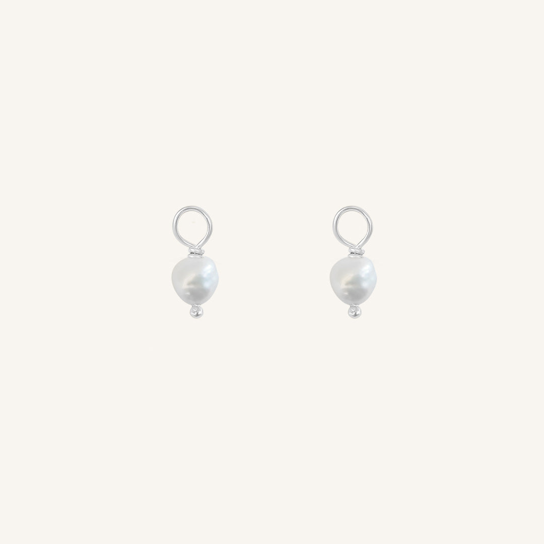 Pearl Hoop Charm - Stone of Potential (Set of 2)