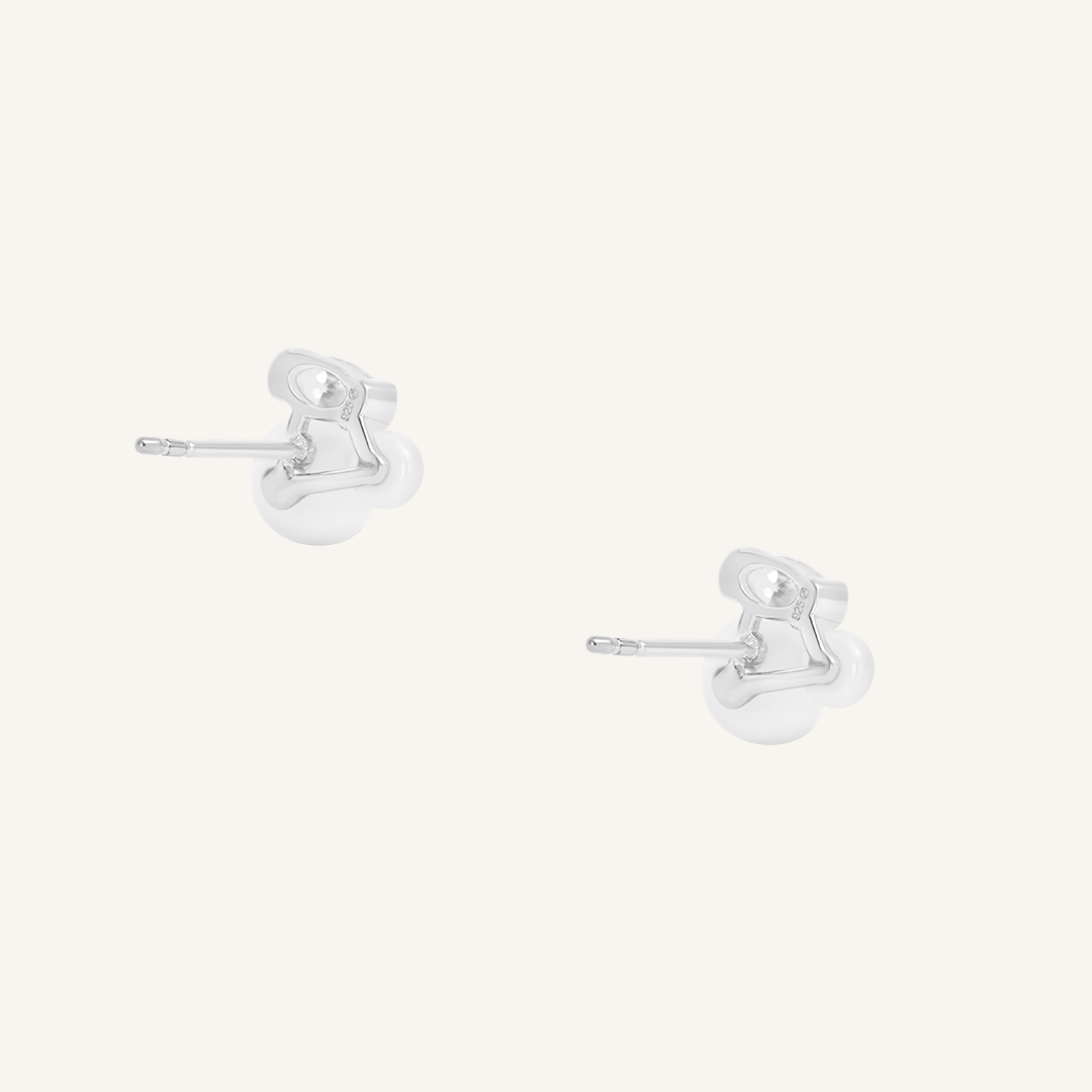 back of studs in silver