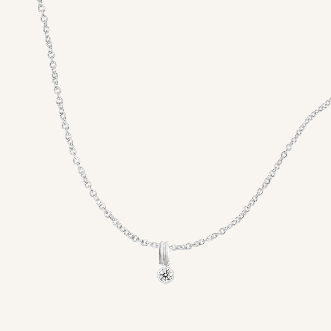 Aura Birthstone Charm Necklace