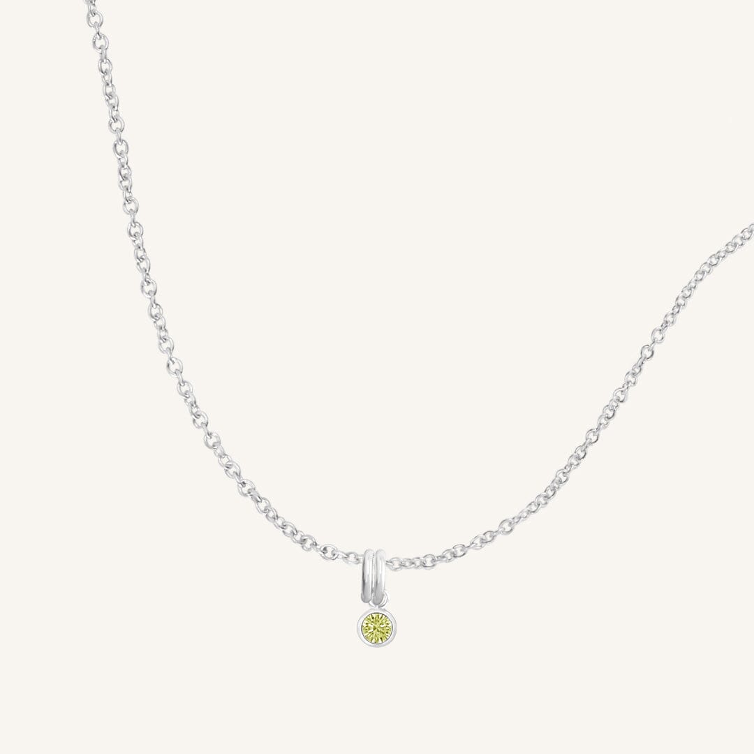 Aura Birthstone Charm Necklace
