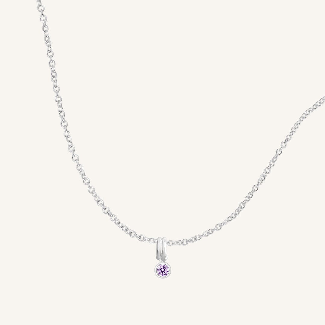 Aura Birthstone Charm Necklace