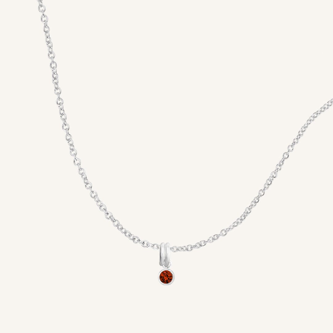 Aura Birthstone Charm Necklace