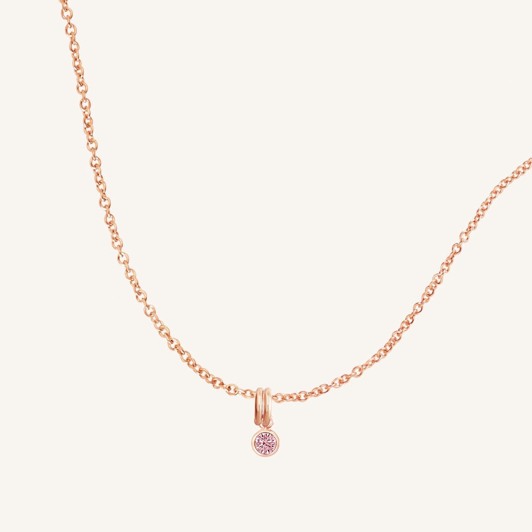 Aura Birthstone Charm Necklace