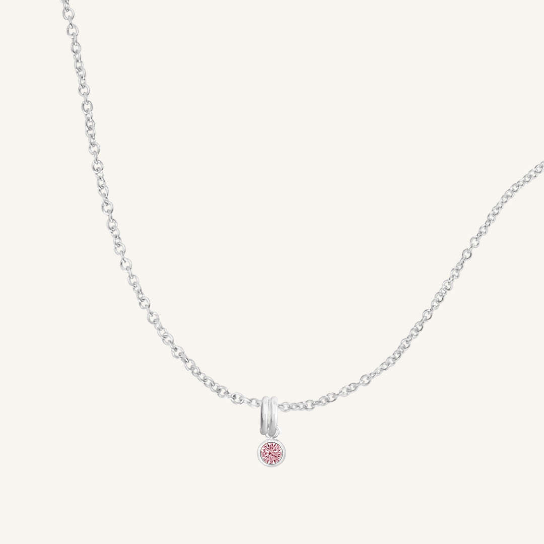 Aura Birthstone Charm Necklace