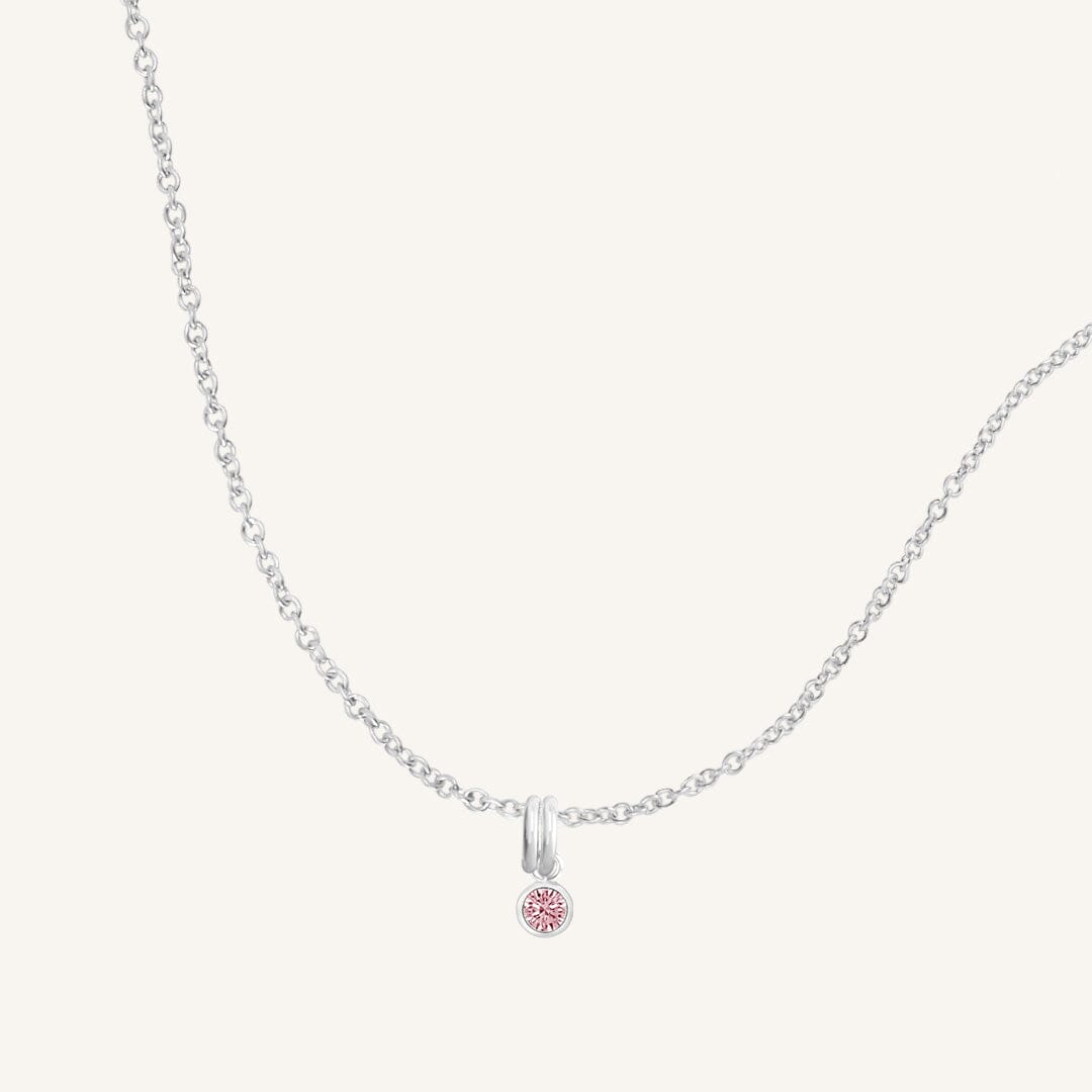 Aura Birthstone Charm Necklace