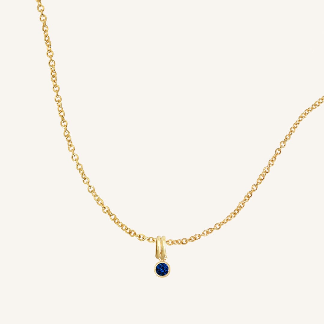 Aura Birthstone Charm Necklace