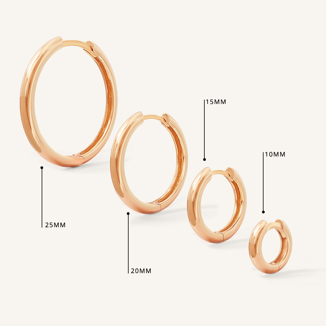 Astro Star Moon Plain Hoops
