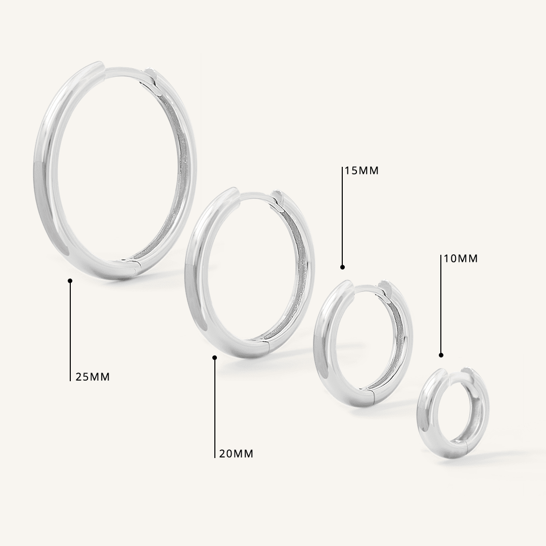 Astro Star Moon Plain Hoops