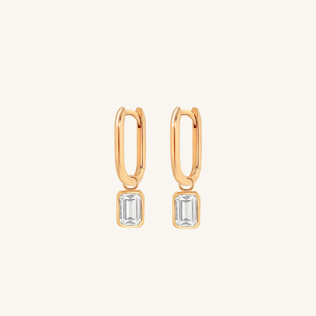 The  ROSE  Radiant Marley Hoops by  Francesca Jewellery from the Earrings Collection.