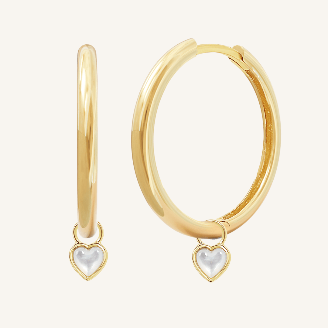 Devote Heart Plain Hoops
