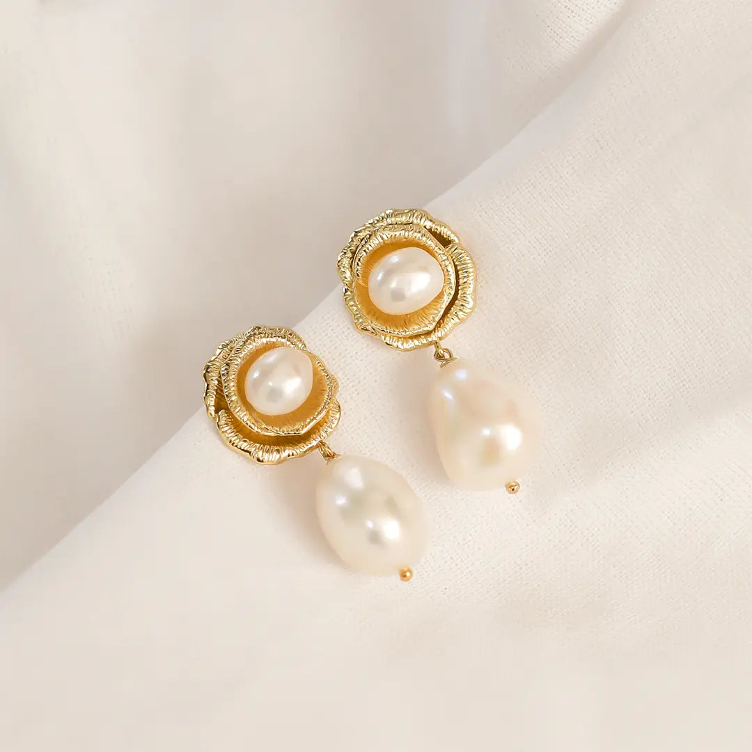 The PRE-ORDER : Rose Drops by Francesca Jewellery from the Earrings Collection.