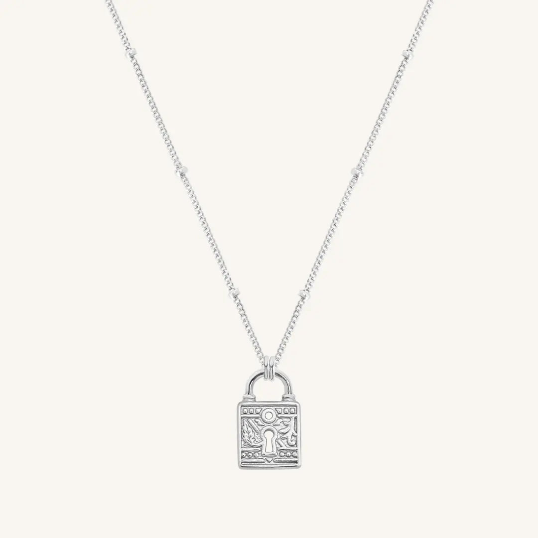 The SILVER-Bobble Sanctuary Keylock Necklace by Francesca Jewellery from the Necklaces Collection.