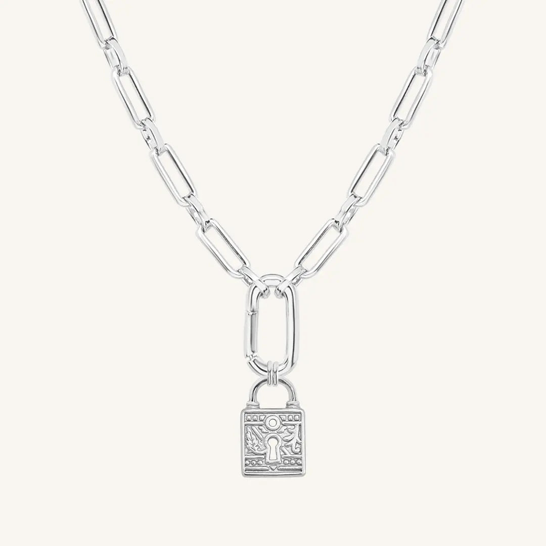 The SILVER-Link Sanctuary Keylock Necklace by Francesca Jewellery from the Necklaces Collection.