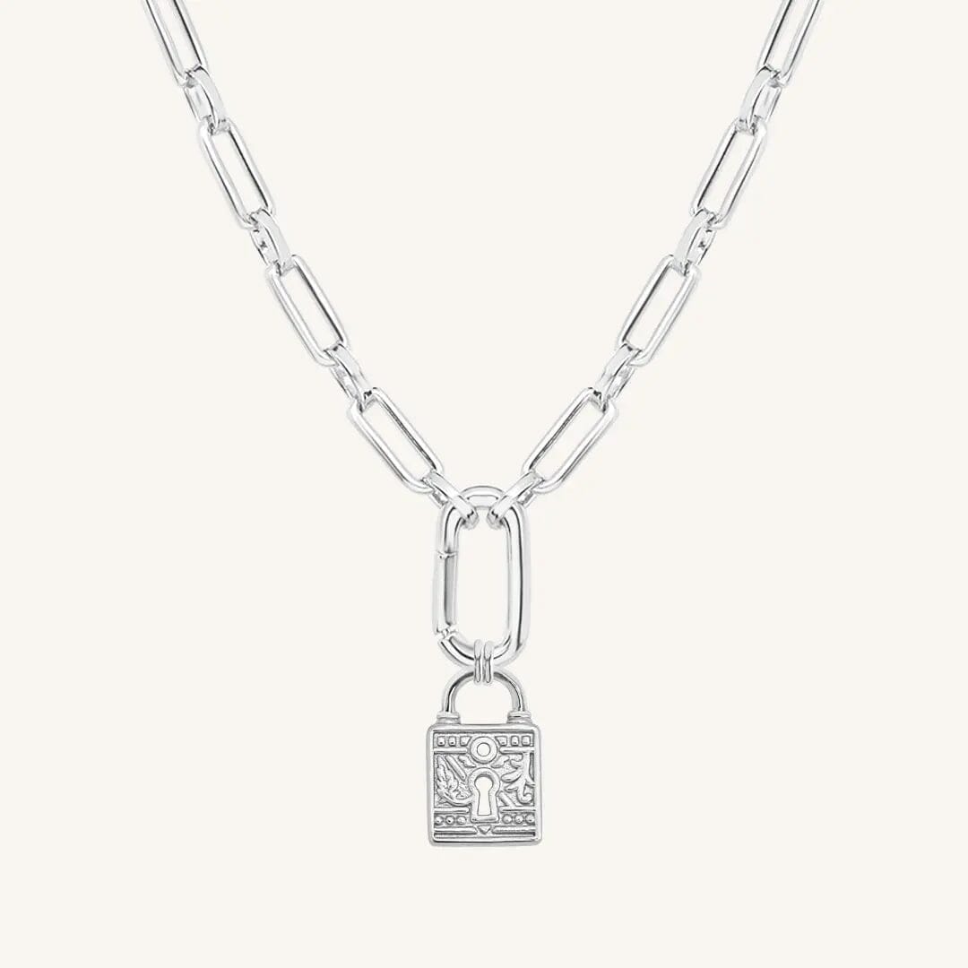 The SILVER-Link Sanctuary Keylock Necklace by Francesca Jewellery from the Necklaces Collection.