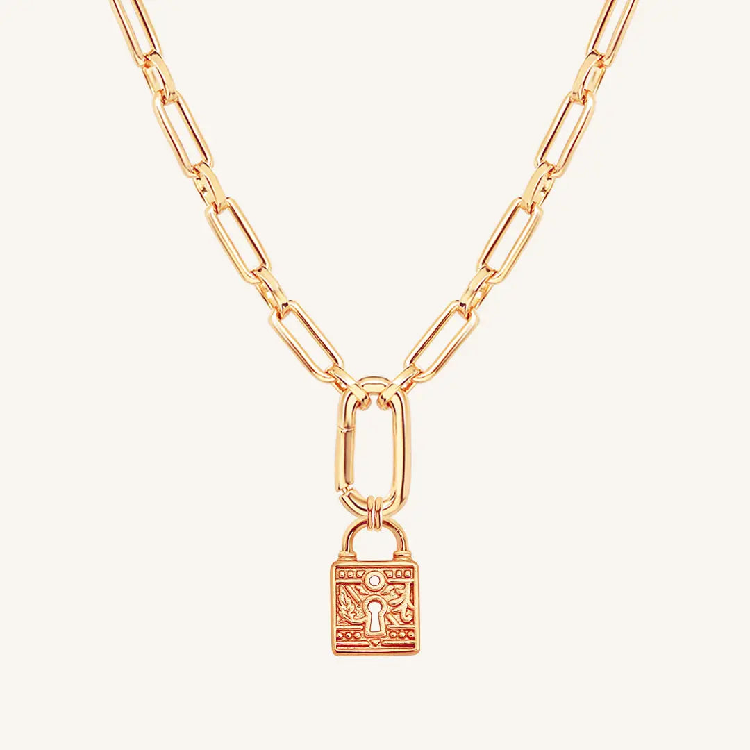 The ROSE-Link Sanctuary Keylock Necklace by Francesca Jewellery from the Necklaces Collection.