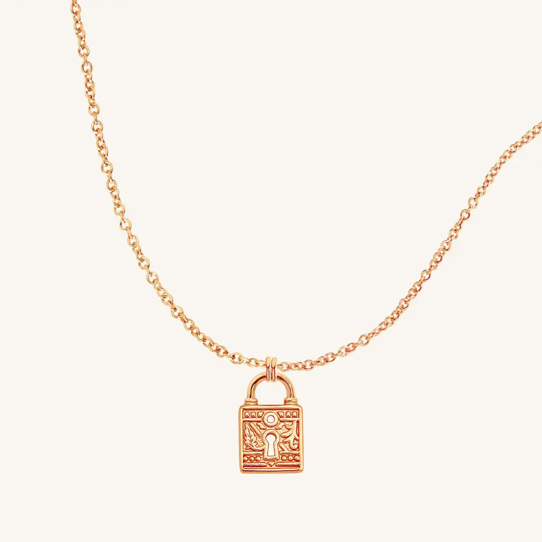 The ROSE-Plain Sanctuary Keylock Necklace by Francesca Jewellery from the Necklaces Collection.