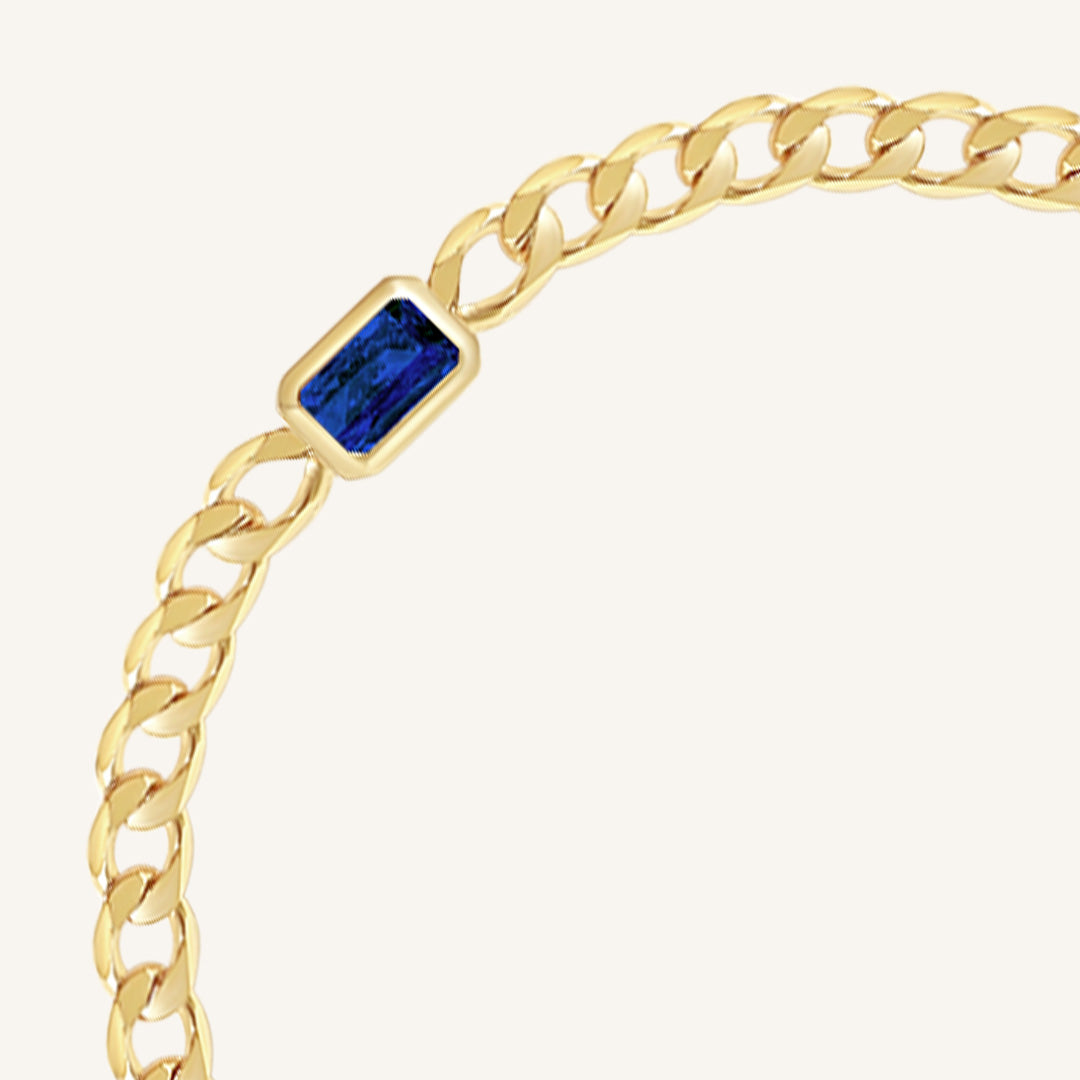 September Birthstone Chain Bracelet
