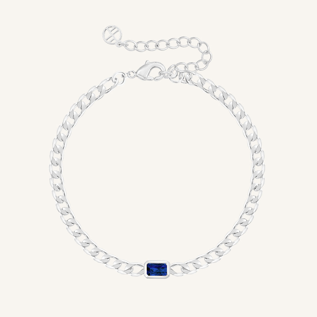 September Birthstone Chain Bracelet