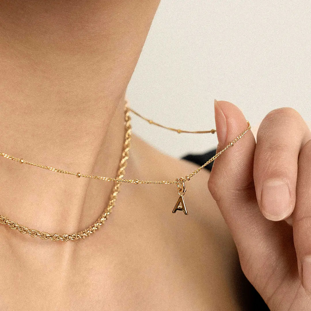 Letter Necklace Bobble Chain