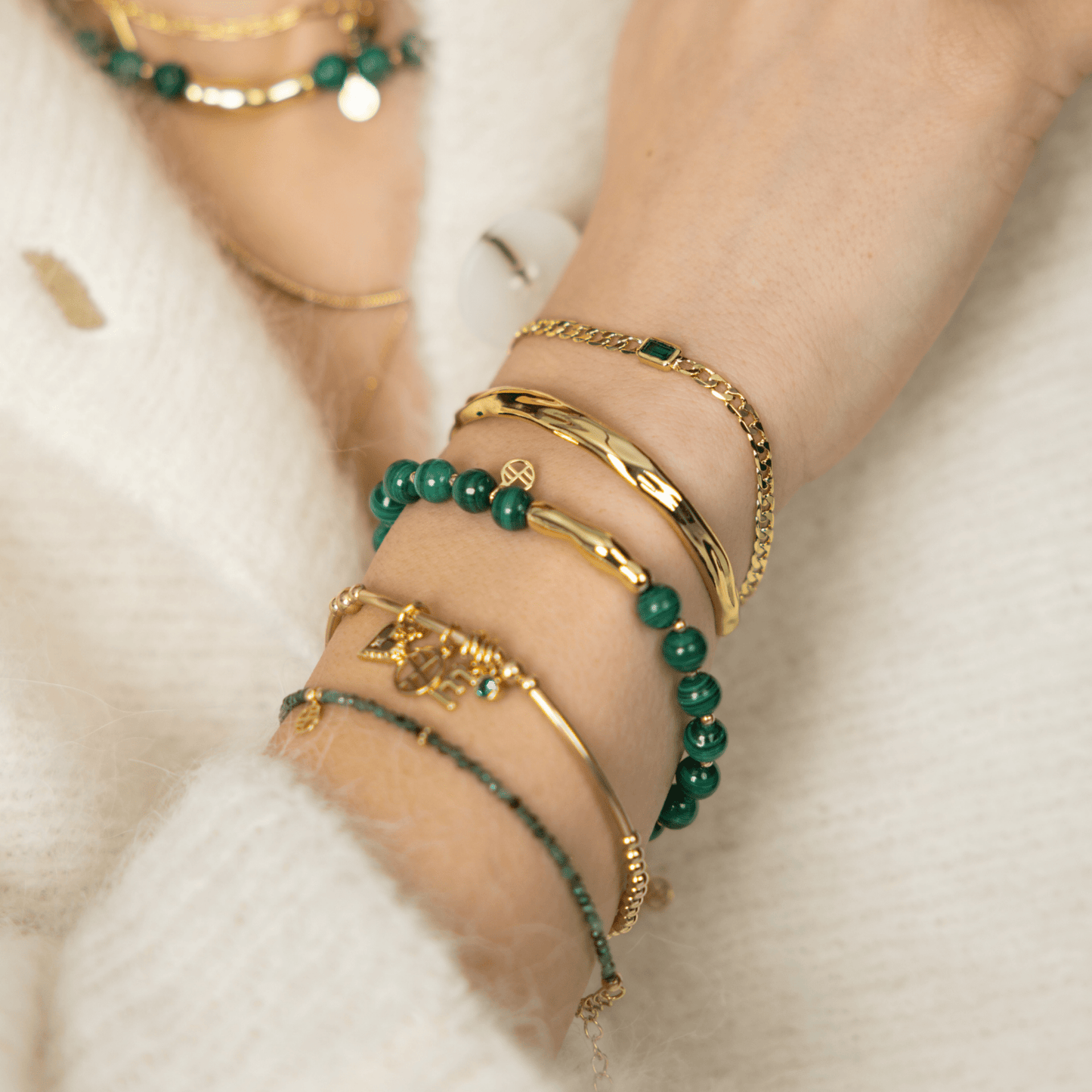 May Birthstone Chain Bracelet