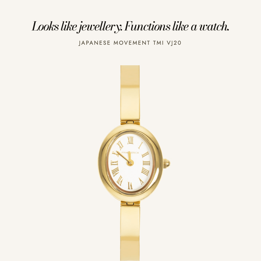 André Bangle Watch in gold — looks like jewellery, functions like a watch