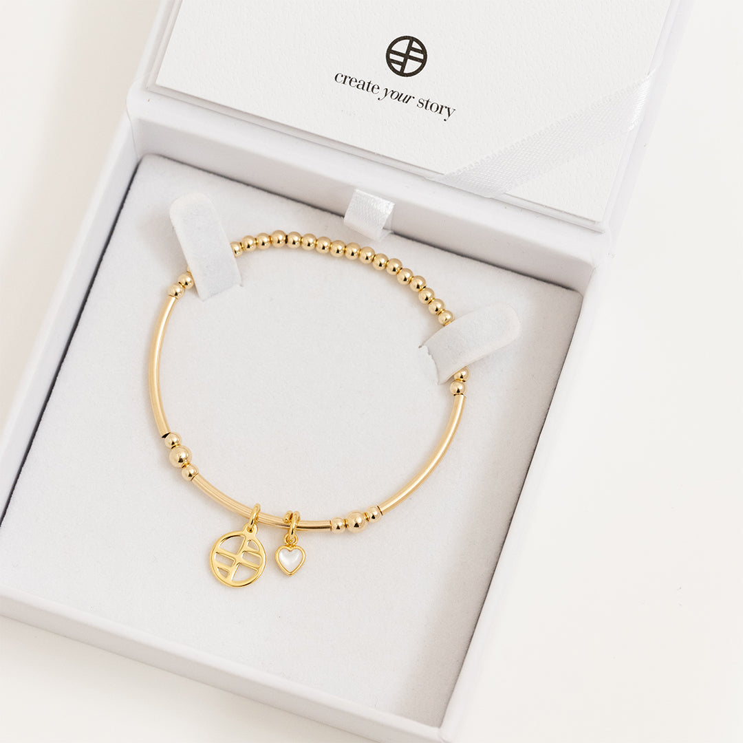 Devote Heart Charm Bracelet