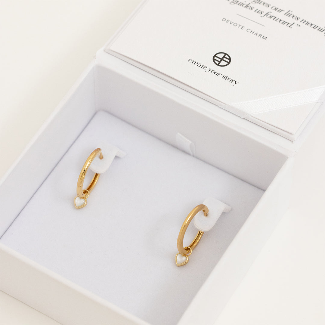 Devote Heart Plain Hoops