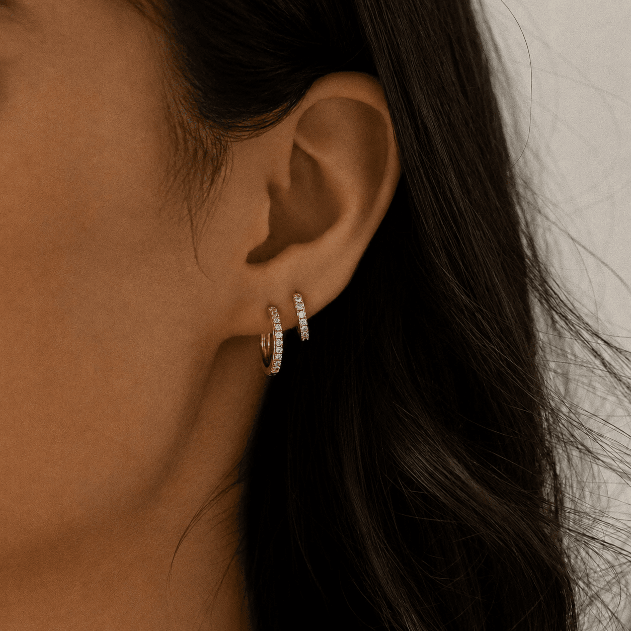 Darcy & Ruby Hoops Set