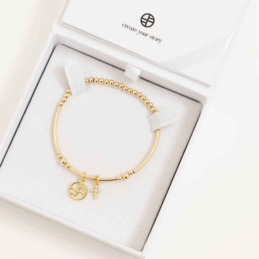 Nurture Cross Charm Bracelet
