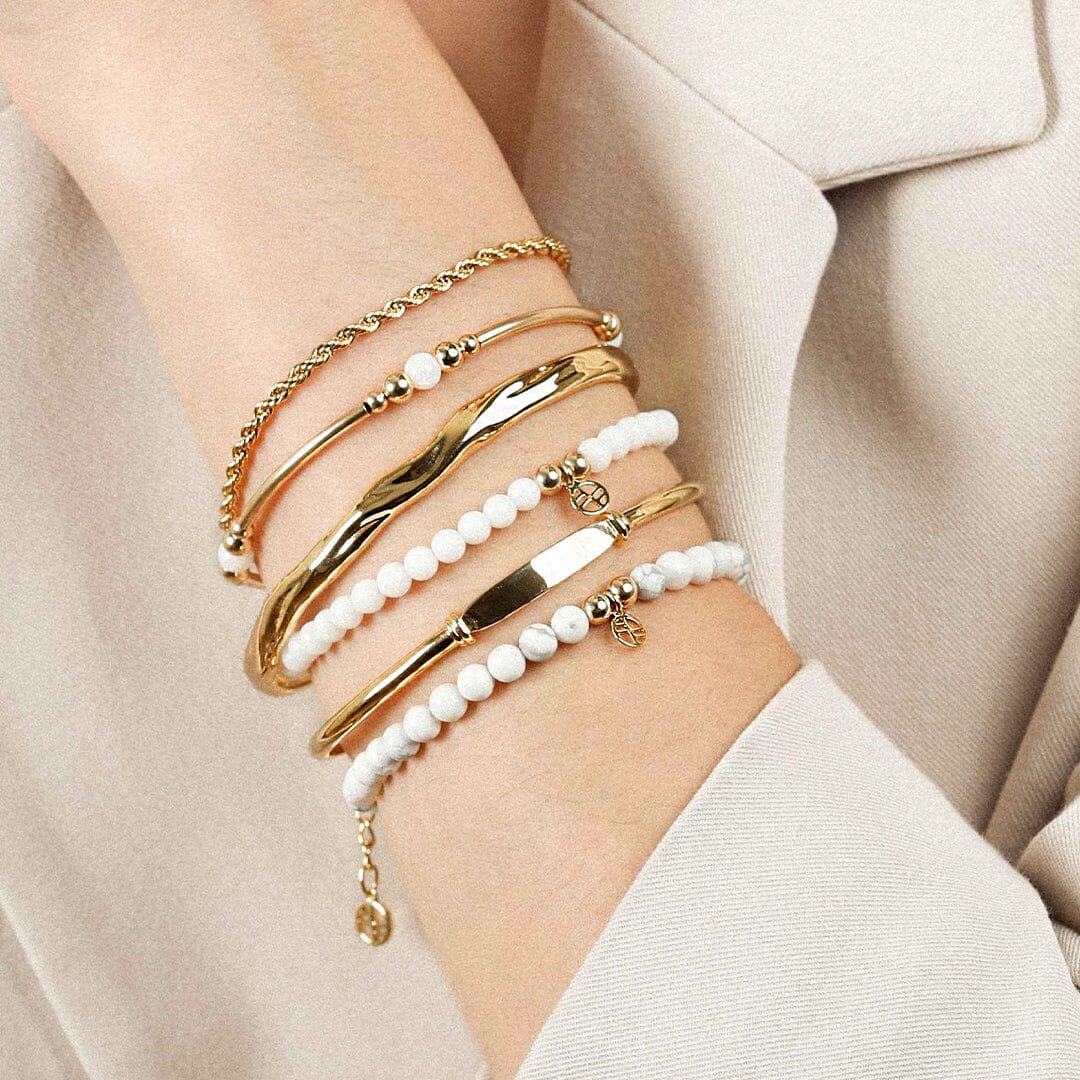 White Agate Ava Bracelet - Stone of Resilience