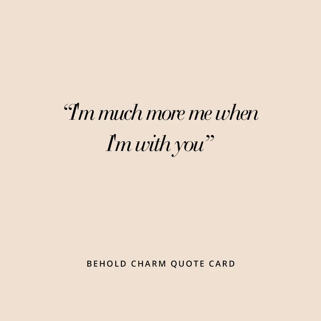 Etch Behold Charm quote card